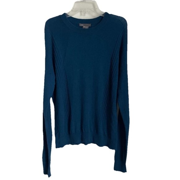 Vince Teal Merino Wool Blend Long Sleeve Pullover Sweater Women's - Picture 1 of 7